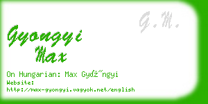 gyongyi max business card